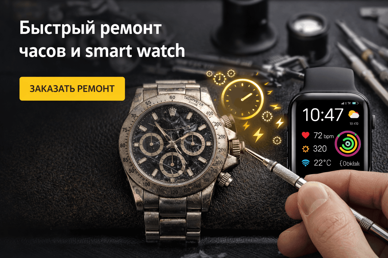 Сервисный ремонт часов и smart watch